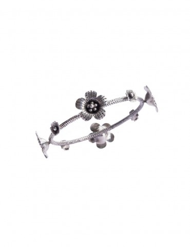 Sterling Silver Blossom Bangle 