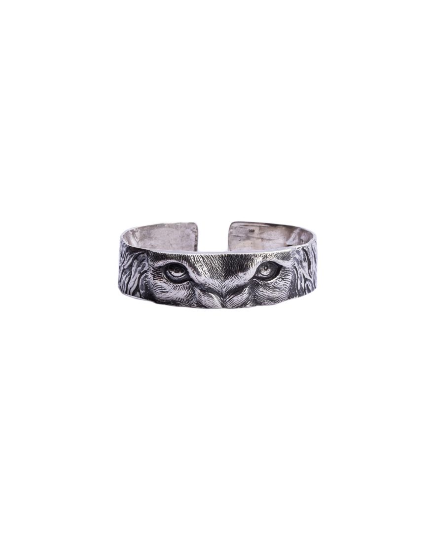 Sterling Silver Lion Eye Bangle 