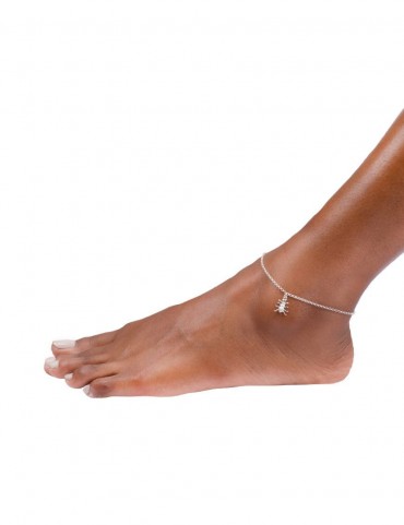 Sterling Silver Bug Anklet