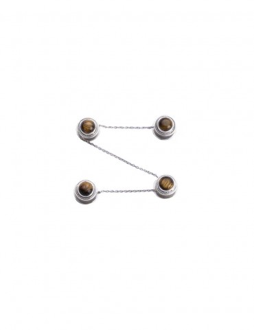 Sterling Silver Tigers Eye Kurta Buttons