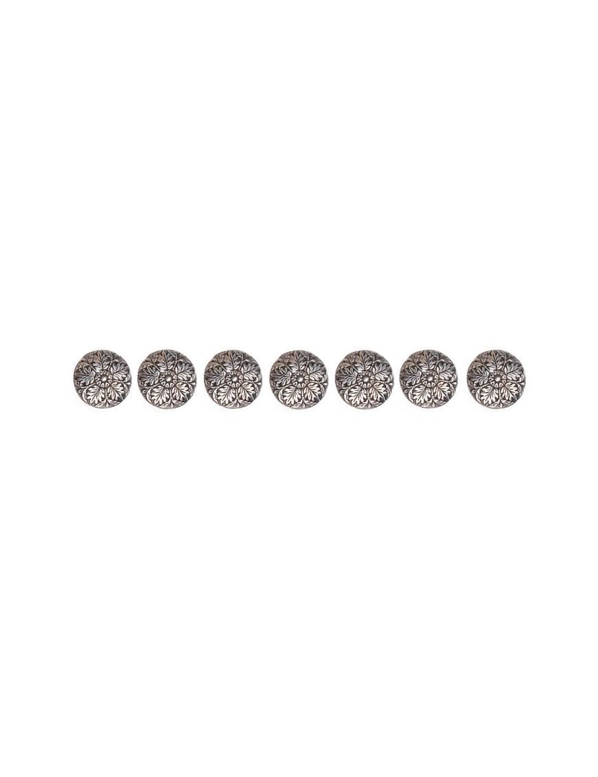 Sterling Silver Floral Sherwani Buttons