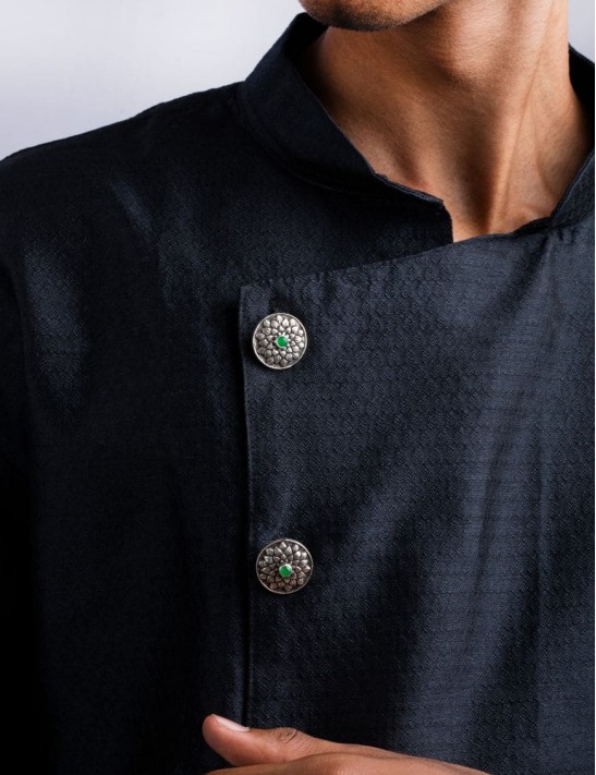 Sterling Silver Nawaab Sherwani Buttons